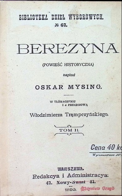 Berezyna Tom II, 1899 r.