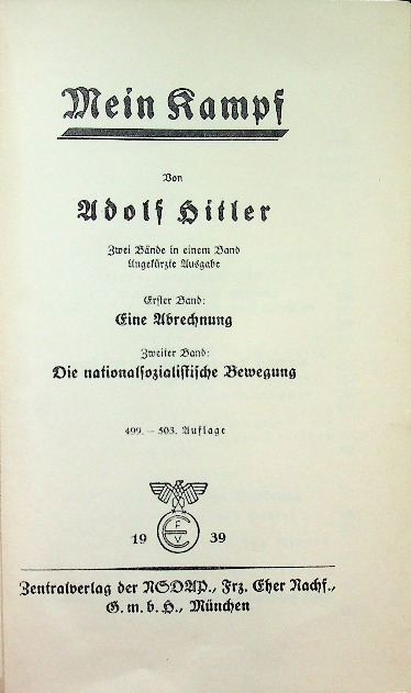 Mein Kampf 1939 r.