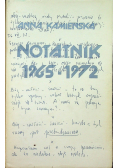 Notatnik 1965 1972