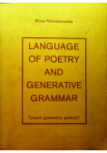 Language of poetry and generative grammar
