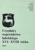 Urzędnicy województwa lubelskiego XVI XVIII wieku
