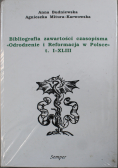 Bibliografia zawartości czasopisma Odrodzenie i Reformacja w Polsce