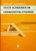 Texte Schreiben im germanistik studium