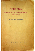 Rydzyna Gimnazjum Im Sułkowskich 1937 r.