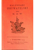 Kalendarz obywatelski reprint 1794 r.