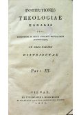 Institutiones theologiae moralis Tom III 1833 r