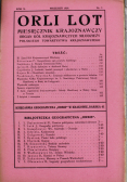Orli lot miesięcznik krajoznawczy wrzesień 1929 nr 7