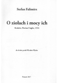 O ziołach i mocy ich