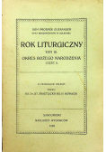 Rok Liturgiczny Tom III Okres Bożego Narodzenia Cz II 1929 r.