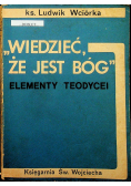 Wiedzieć że jest Bóg Elementy Teodycei