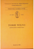 Tobie Wilno Antologia poetycka