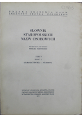 Słownik staropolskich nazw osobowych tom V zeszyt 1