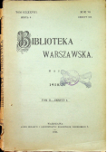 Biblioteka Warszawska tom II zeszyt 2 1910 r