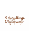 Drewniany napis - Wszystkiego najlepszego 5szt