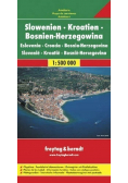 Mapa samochodowa  Słowacja Chorwacja Bośnia i Hercegowina 1 500 000