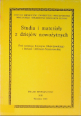 Studia i materiały z dziejów nowożytnych