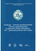 Tradycja-metody przekazywania i formy upamiętnienia w państwie polsko-litewskim, XV-pierwsza połowa