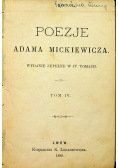 Poezje Adama Mickiewicza tom IV 1888 r.
