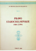 Prawo starochełmińskie 1584 1394