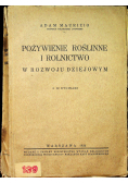 Pożywienie roślinne i rolnictwo w rozwoju dziejowym 1926 r
