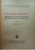 Inwentarz Rękopisów Tom IV