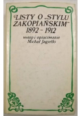 Listy o "stylu zakopiańskim" 1892-1912