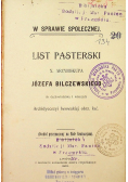 List Pasterski X Arcybiskupa Józefa Bilczewskiego 1903 r.