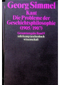 Kant die problemem der Geschichtsphilosophie 1905 1907