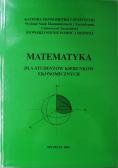 Matematyka dla studentów kierunków ekonomicznych