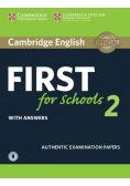 Cambridge English First for Schools 2 Student's Book with answers