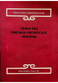 Stosunki polsko niemieckie 1919 1932