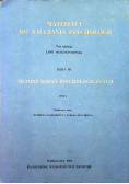 Materiały do nauczania psychologii,metody badań psychologicznych