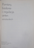 Pomiary badanie i regulacja anten amatorskich