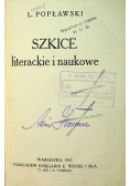 Szkice literackie i naukowe 1910 r