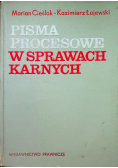 Pisma procesowe w sprawach karnych