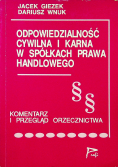 Odpowiedzialność cywilna i karna w spółkach prawa handlowego