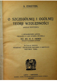 O szczególnej i ogólnej teorji względności 1922 r