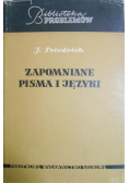 Zapomniane pisma i języki