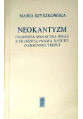 Neokantyzm filozofia społeczna wraz z filozofią prawa natury o zmiennej treści