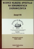 Wzorce klauzul apostille na dokumentach zagranicznych Zeszyt II