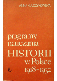Programy nauczania Historii w Polsce 1918 1932