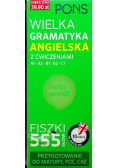 Fiszki 555 Wielka gramatyk angielska z ćwiczeniami A1 C1
