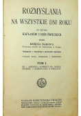 Rozmyślania na wszystkie dni roku Tom I 1913 r