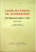 Leges ecclesiae de matrimonio
