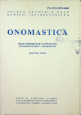 Onomastica rocznik XXXVI