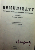 Komunikaty towarzystwa imienia Romana Dmowskiego