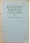 English Syntax for Foreign Students