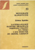 Łacińsko Polskie słowniki drukowane pierwszej połowy XVI wieku