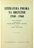 Literatura Polska na obczyźnie 1940-1960 Tom 2