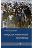 Badania Jakościowe w Naukach Społecznych Szkice  Metodologiczne